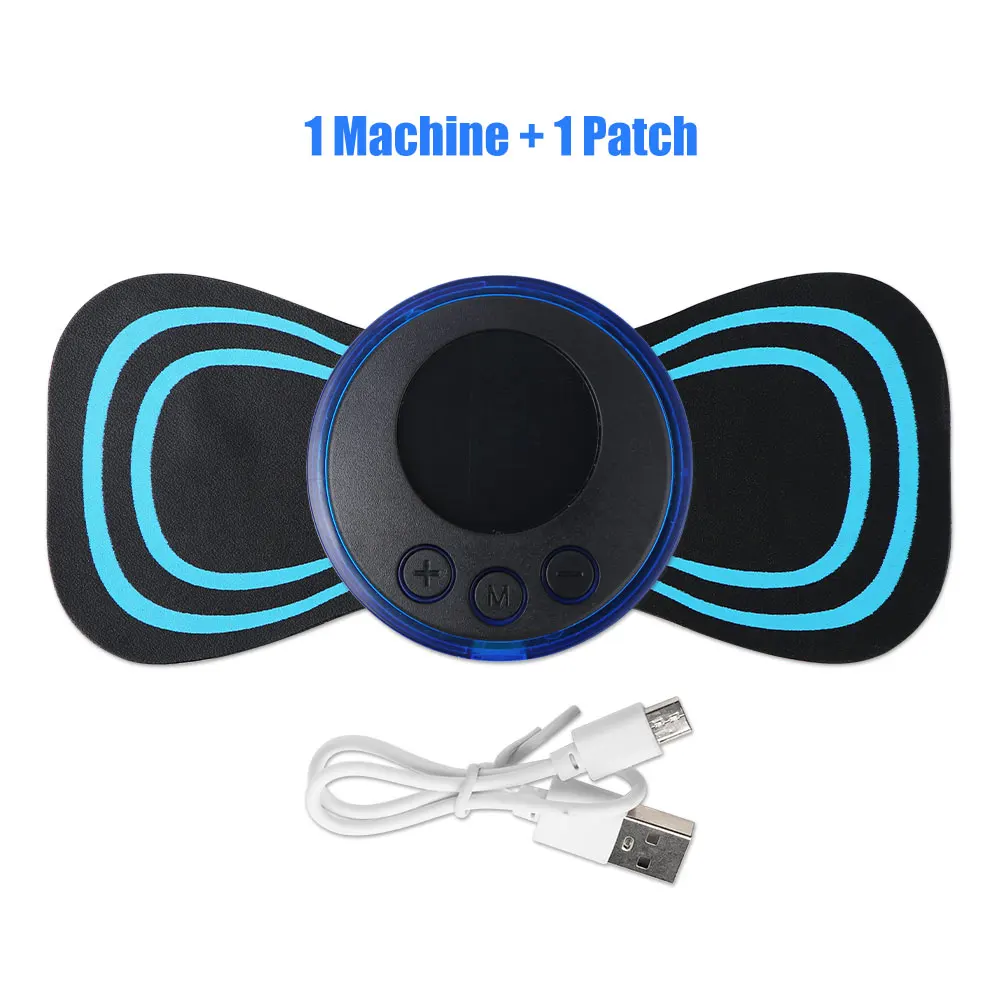 Tragbares Mini-EMS-Nackenmassagegerät, elektrischer Nackenstrecker zur Linderung von zervikalen Muskelschmerzen und Schulterentspannungs-Massage-Patch