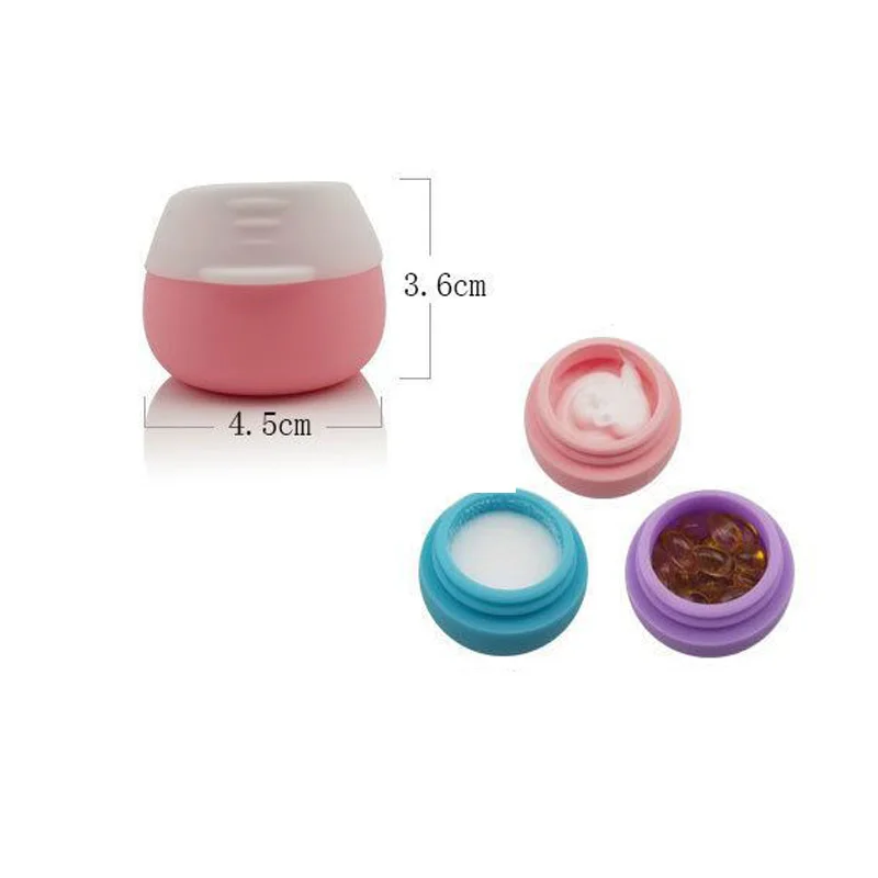 4Pcs 25ml Silicone Cosmetic Container Makeup Pot Cream Jars Travel Pill Box Portable Dispenser Cream Bottles Lotion Box Emulsion