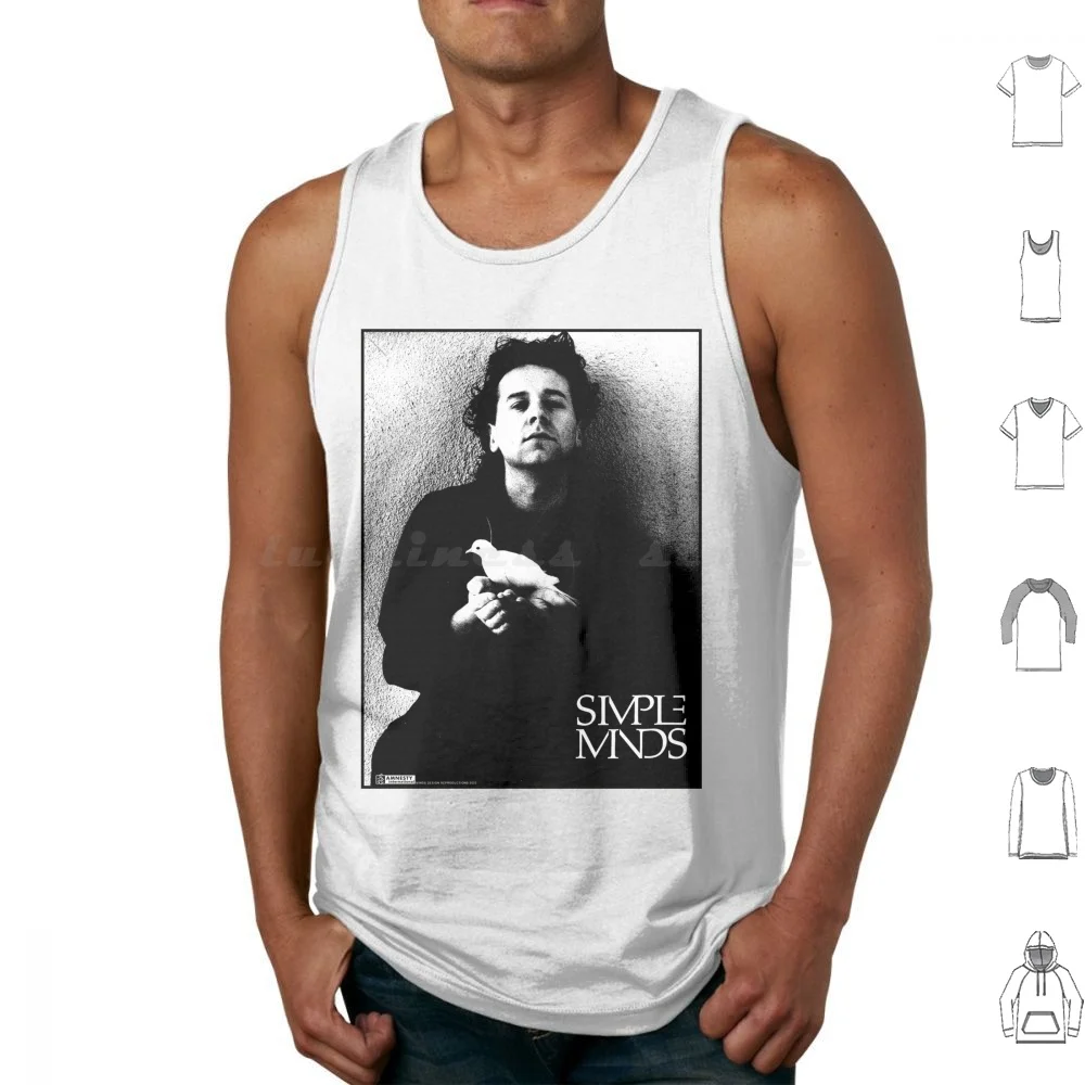 

Simple Minds-Ghostdancing Tank Tops Print Cotton Simple Minds Jim Kerr Once Upon A Time 1986 Live Japan Japanese Alive And