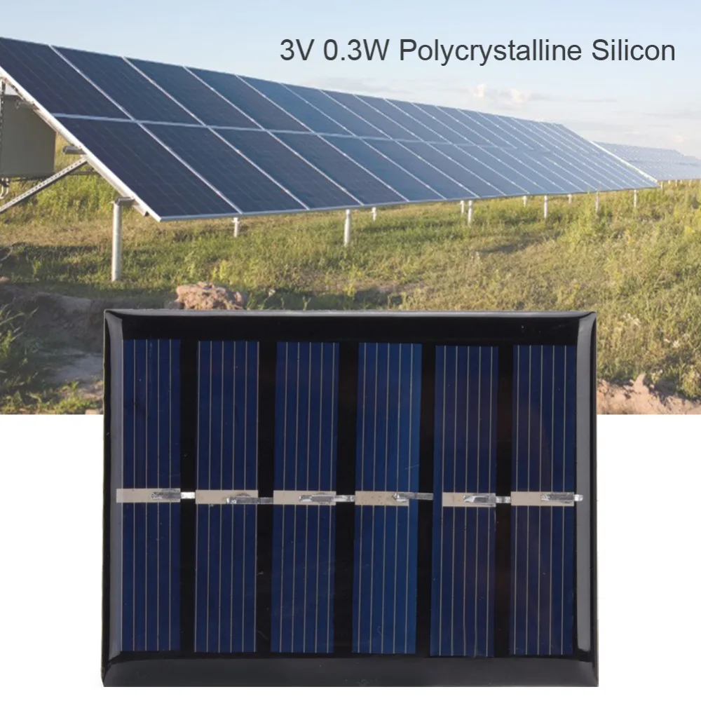 4 Pcs 3V 0.3W Solar Panel Polycrystalline Silicon With Cable Solar Power Charging Panel 65x48mm DIY Solar Panel DIY Projects