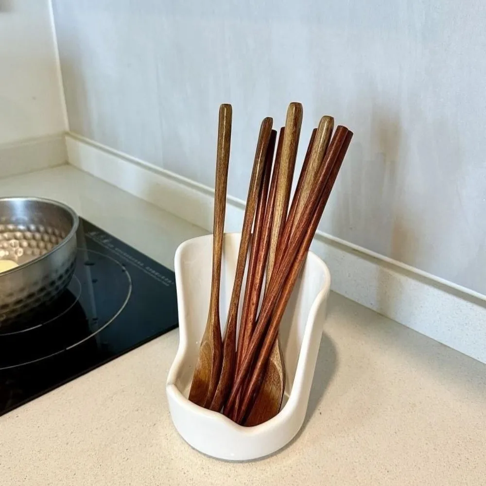 Non-Slip Pot Lid Holder Heat Resistant Stable Base Kitchen Utensil Holder Integrated Notches Countertop Organizer Stovetop Side