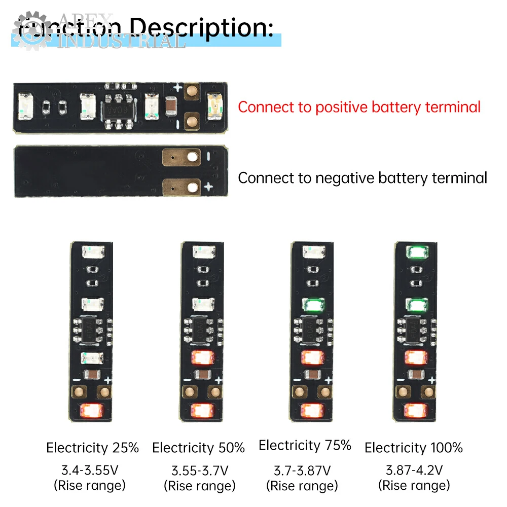 5PCS 1S Ternäre Lithium-Batterie Power Anzeige Modul Mini LED Batterie Kapazität Bord Power Display Modul 3,7-4,2 V Großhandel