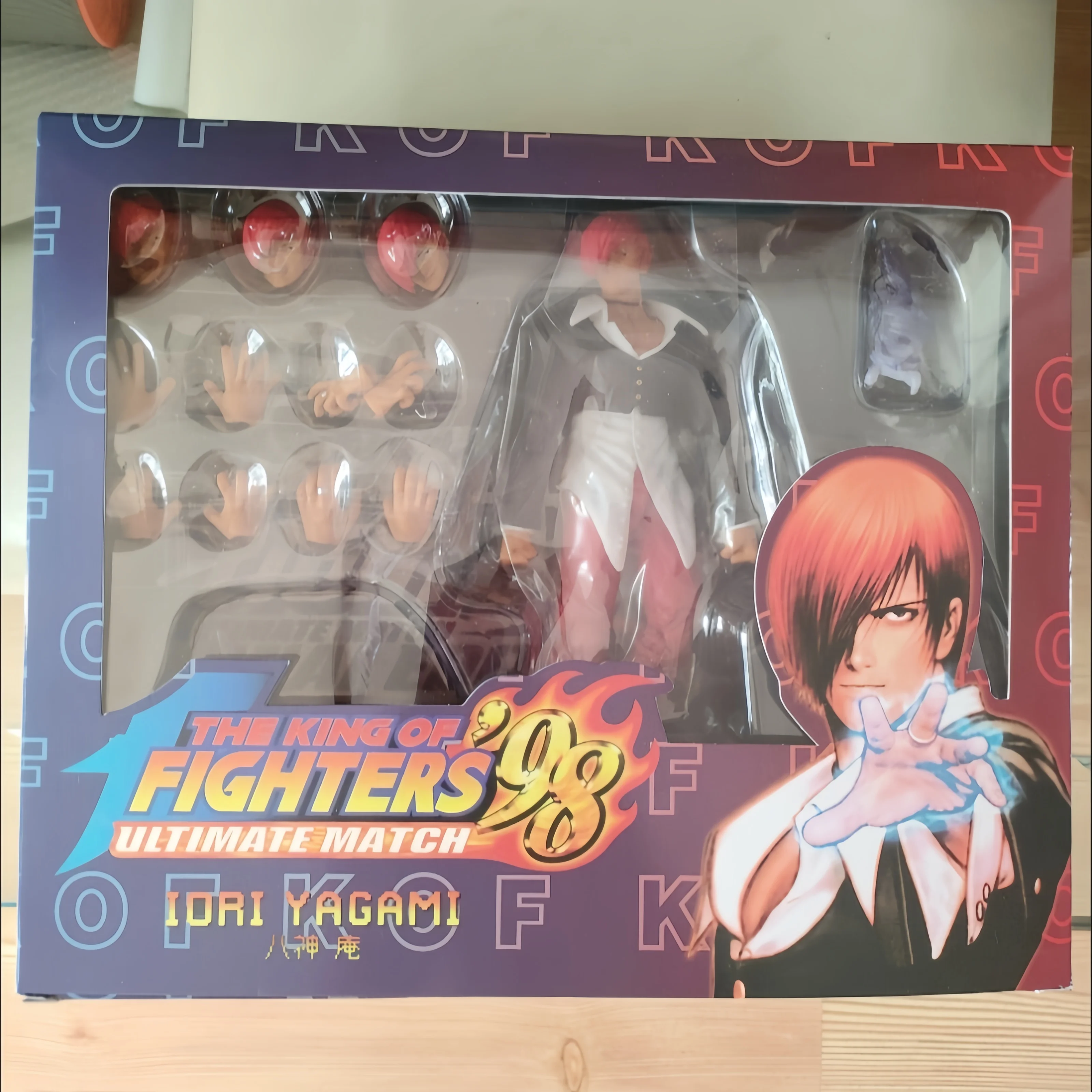 19cm o rei dos lutadores '98 figuras de anime iori yagami figura de ação tempestade brinquedos estátua coletar quartos decoração modelo presente natal