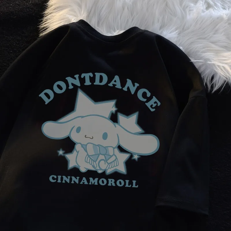 Yugui الكلب لطيف الشباب نمط طباعة Harajuku المرأة تي شيرت SanrY2K رسالة متعة القمم شخصية أنيمي القطن قصير الأكمام #2