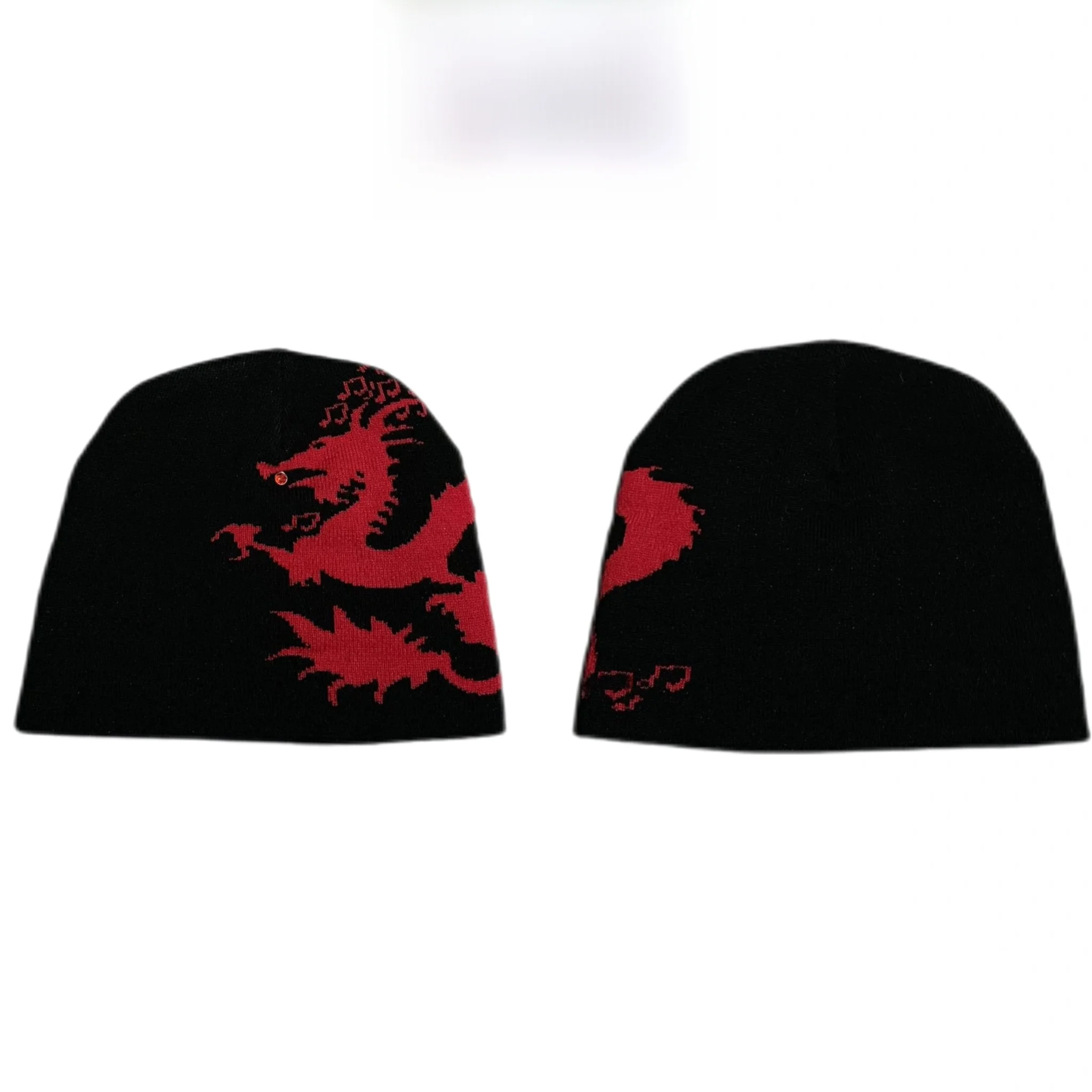 no-patient-25fw-伸縮性ニットコールドキャップ-ミュージックキング-サブカルチャー-ブラッドダイヤモンド-ドラゴン柄-ユース冬ニット帽-ユニセックス
