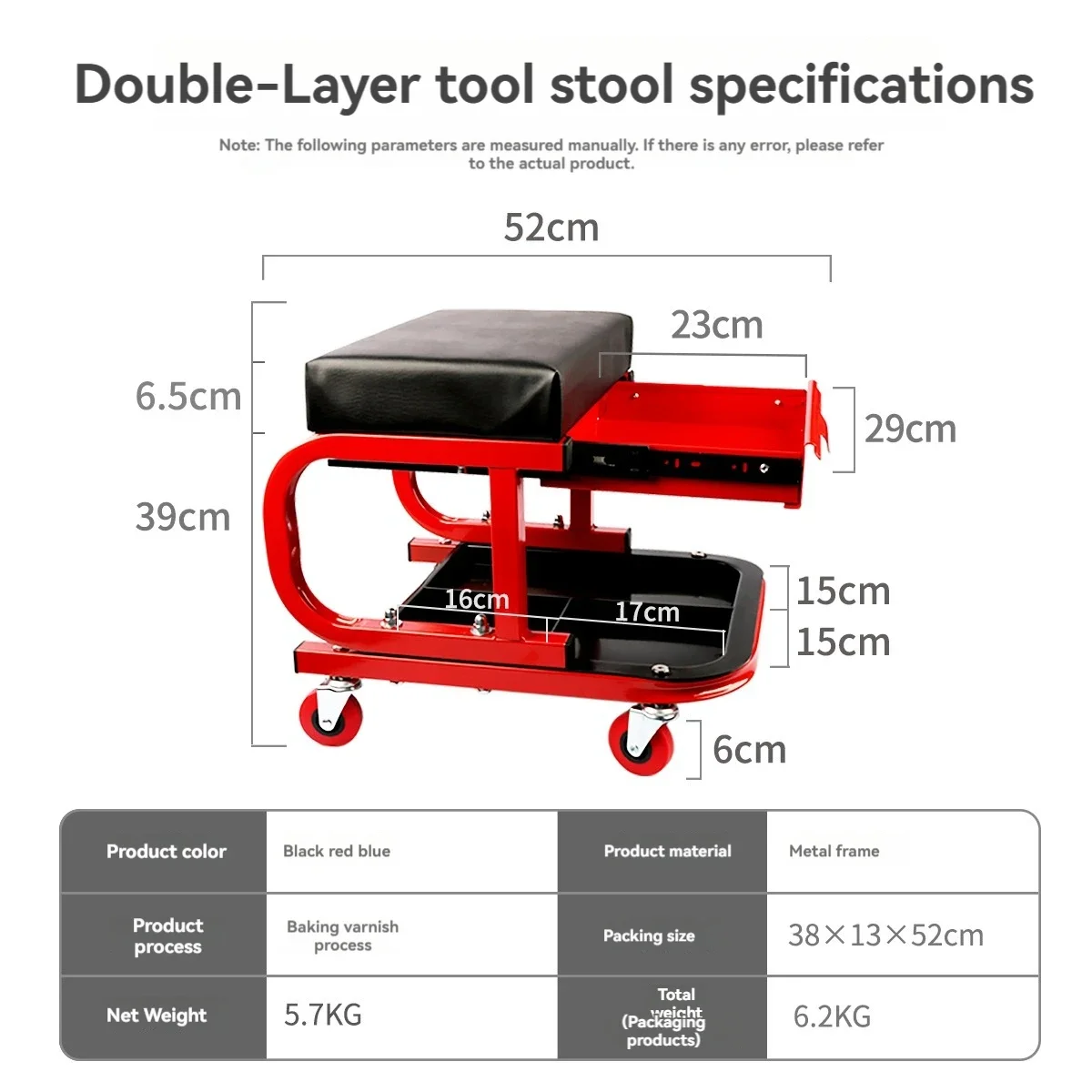 Car Repair Work Stool Repair Lying Board Tool Tray Universal Wheel Stool Beauty Maintenance Construction Polishing Stool