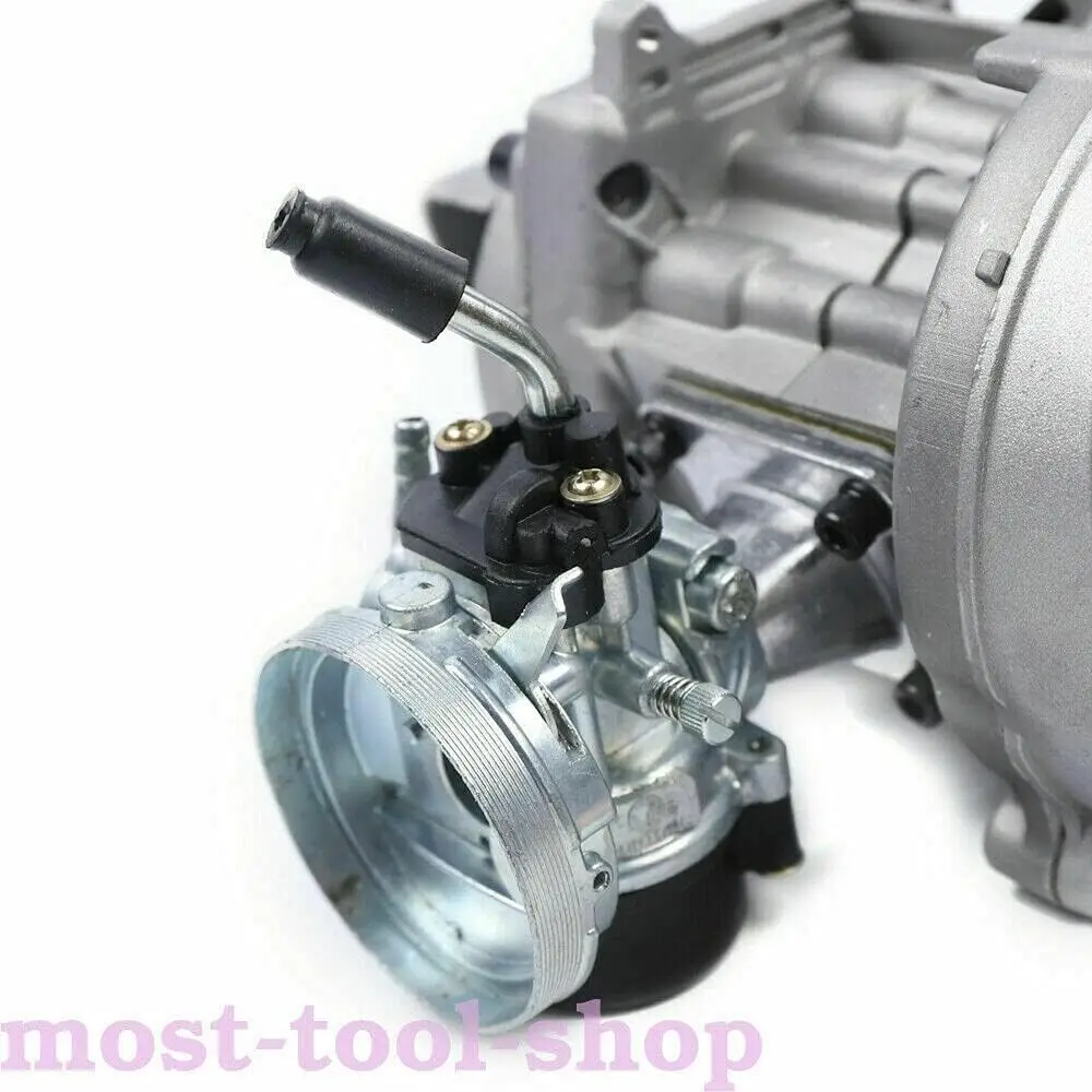 49CC Racing Engine Set 2 Stroke 1.8kw 11000rmp High Performance Single Cylinder Motor with 6 Teeth 25h Sprocket