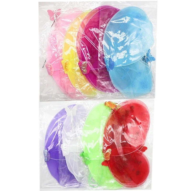 Disfraz de actuación de mariposa, Hada, alas de Ángel, vestido divertido, ala de mariposa, disfraces brillantes, accesorios de cosplay de Halloween