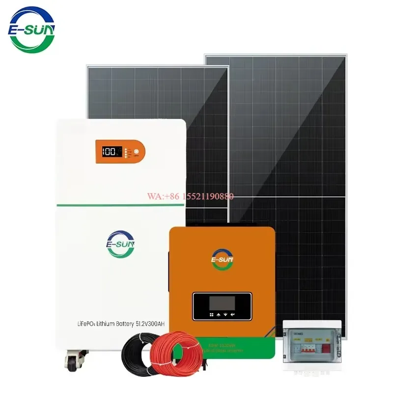 WMWMNU for E-SUN 10.2KW 6.2KW Hybrid Solar Power System Kit 15KWh Energy Storage Battery Home Solar Set Complete Solar Energy