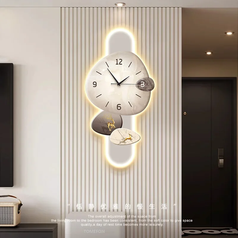 

Led Art Mural Wall Clocks Luxury Restaurant Nordic Fashion Design Wall Watch Aesthetic Modern Reloj De Pared Home Decoration