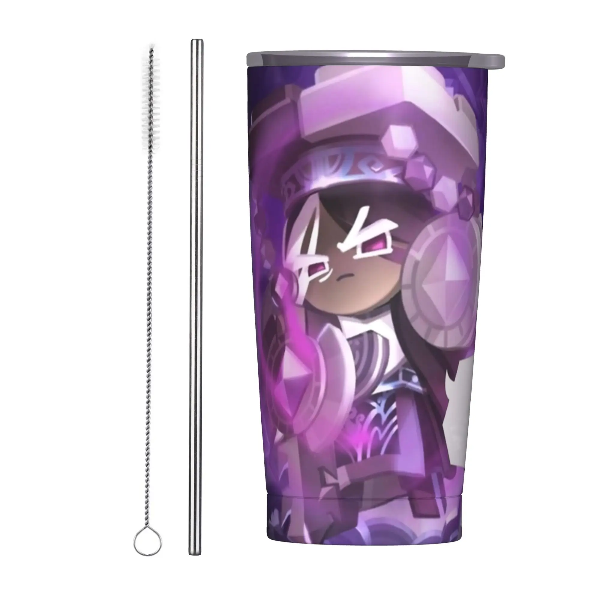 Darks Cacao Cookie Dragon Lord Tumbler Vacuum Insulated Cookie Run Kingdom Thermal Cup Stainless Steel Car Mug Water Bottle 20oz