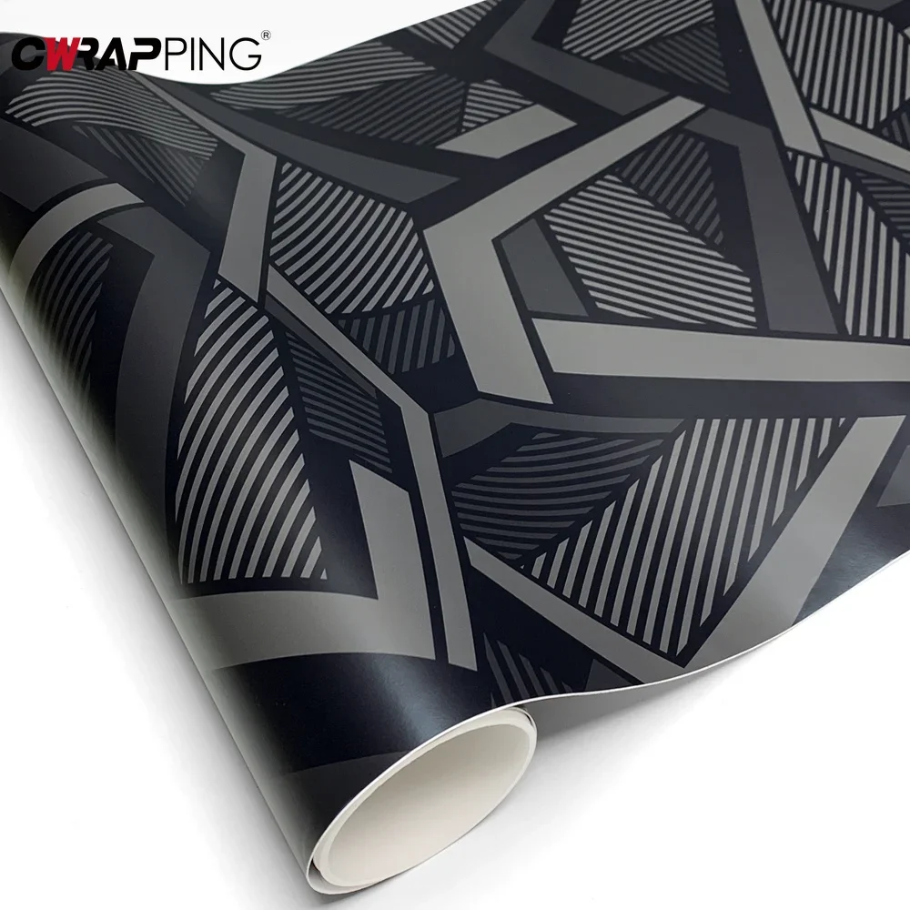 Polygon-shaped Camouflage Pattern Vinyl Paper for Car Tuning Stickers Motorcycle Adhesive Vinyl Vehicle Decoration Motorcycles