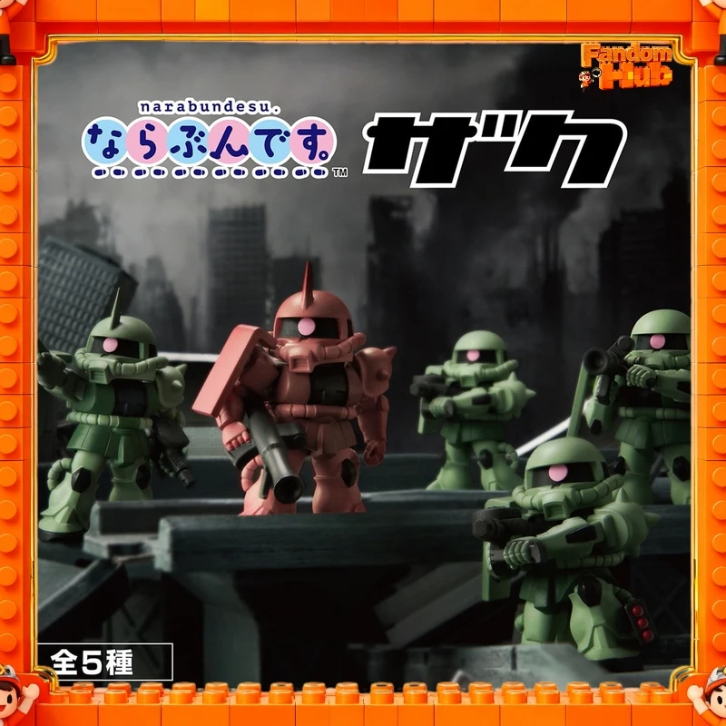 Bandai Gundam Zaku Char Commander Exclusive Gp Queuing Pose Sammlerfigur Desktop-Ornament Modellspielzeug Geschenk