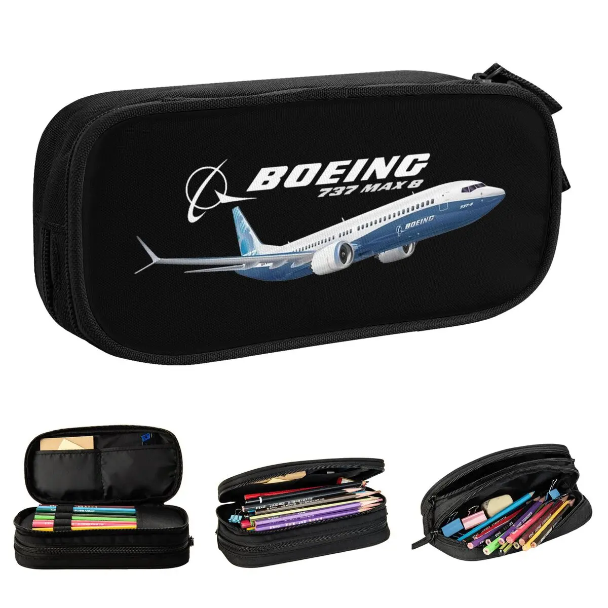 aviao-airbus-737-estojo-de-lapis-novo-porta-canetas-sacos-menina-menino-grande-capacidade-material-escolar-cosmeticos-lapis
