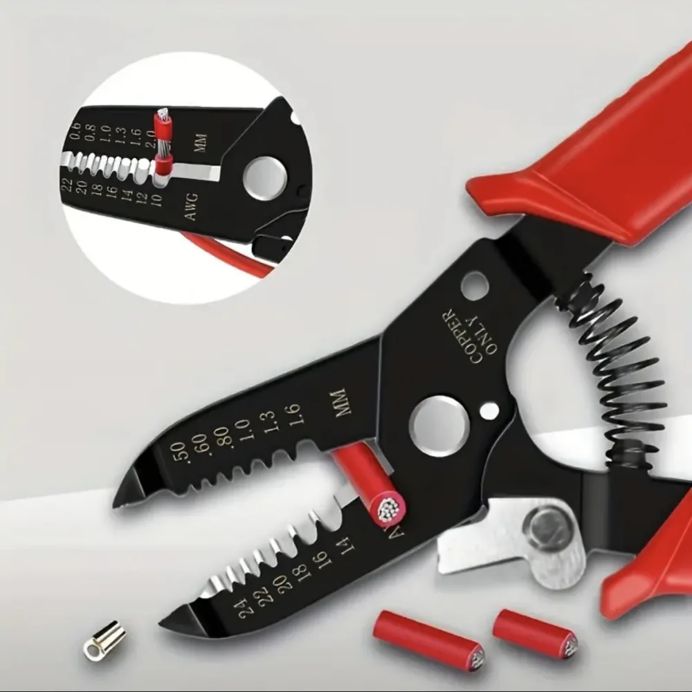 

7-дюймовый многофункциональный инструмент для зачистки проводов для электрика, ручные инструменты для зачистки кабеля, инструмент для электрика