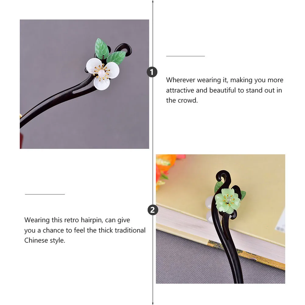 

Retro Hairpin Vintage Women Hair Accessory Bamboo Wooden Long Lasting Durable Simple Traditional Chinese Style Hairpins