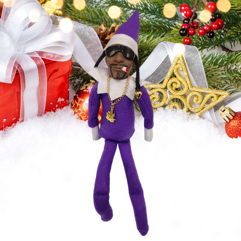 11.81 in Christmas Elf Doll Snoop On A Stoop Christmas Elf farcito Doll Holiday Decor Holiday Cute peluche Shelf Toy for Men Women