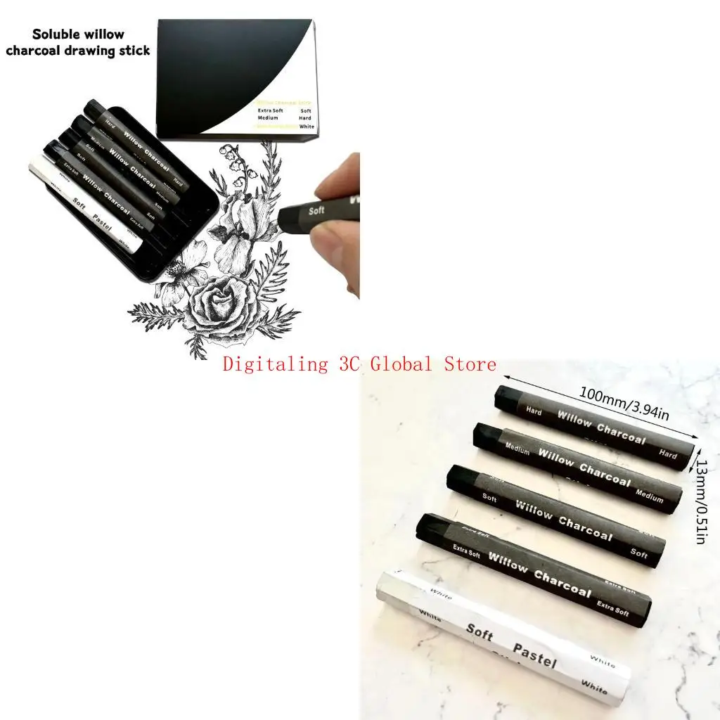 

Charcoal Pencils Charcoal Sticks Charcoal Strips for Drawing Sketching Shading