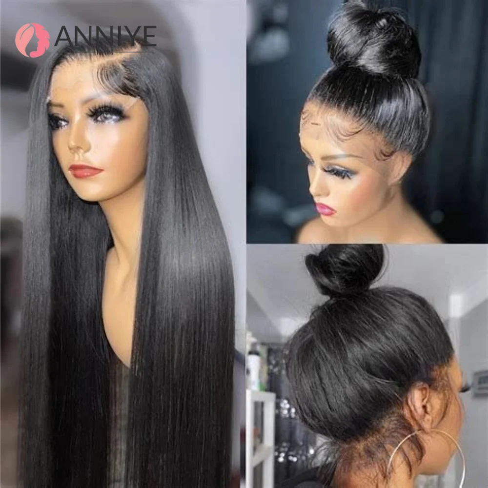 

Парик 360 Full HD с кружевной передней частью, 100% натуральные волосы, прямой, на шнурке, плотно прилегающий, без клея, натуральный цвет, невидимый ремешок, плотность 250