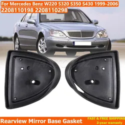 2x Rearview Mirror Base Gasket For Mercedes W220 S350 S430 S500 2000-2006 2208110298 Car Side Door Wing Mirror Base Gasket Seals