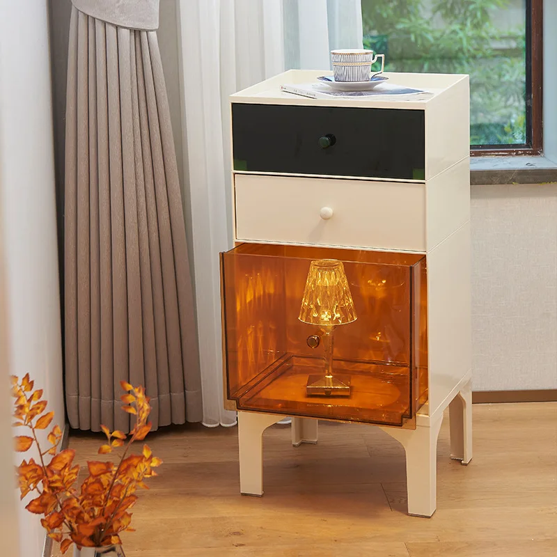 

Home Simple Storage Bedroom Bedside Table Nordic Drawer Storage Cabinet Living Room Multi-layer Art Design Locker