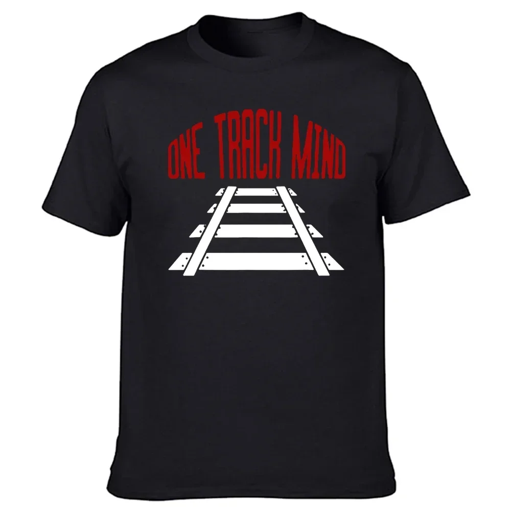 O-Neck Harajuku Hip Hop T-shirt Mens Clothing Graphic Cotton Streetwear Short Sleeve Funny Railway Tracks Train Driver T Shirts