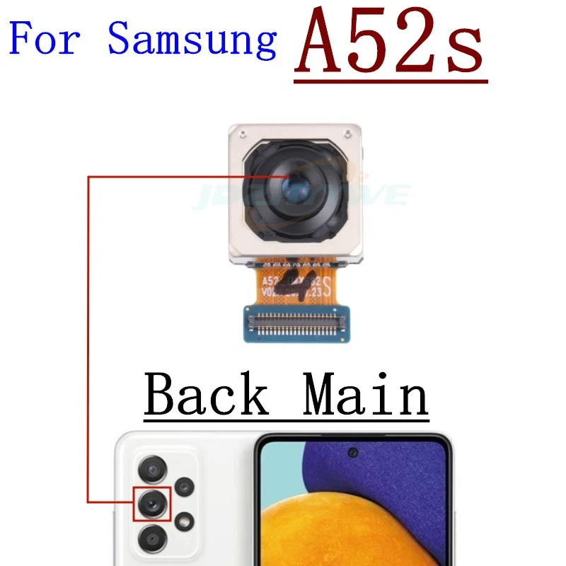 Rear Camera For Samsung Galaxy A52s 5G A528 Selfie Back Facing Backside Front Small Camera Module Flex Spare Parts