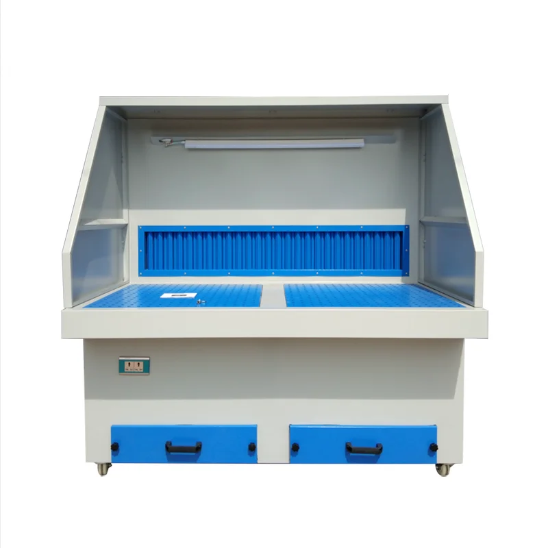 Polishing and dust removal worktable, mobile pulse polishing and vacuum suction table, dust collection cabinet