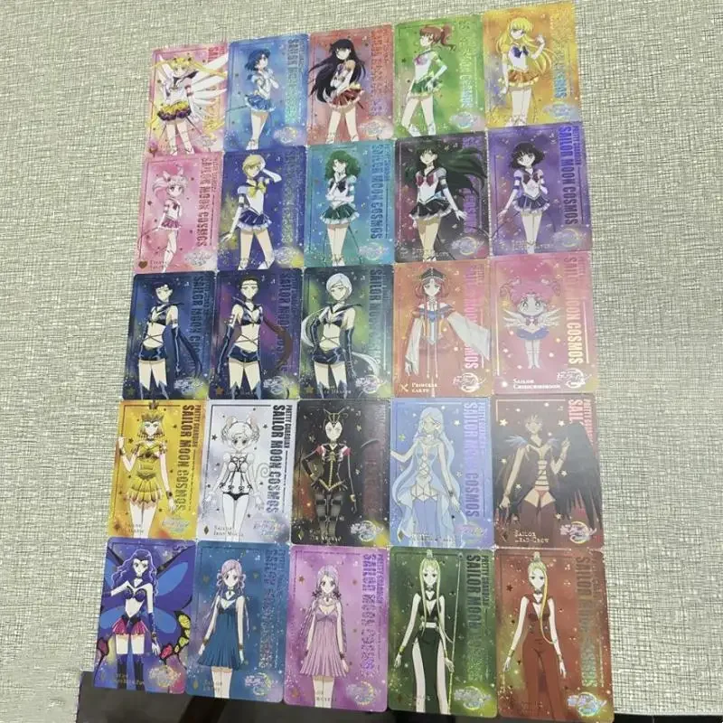 25Pcs/set Self Made Sailor Moon Kaiou Michiru Tenoh Haruka Hino Rei Anime Game Characters Classic Serie Collection Card Toy Gift