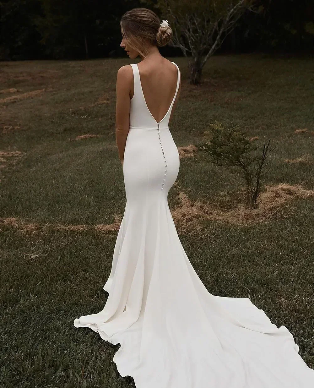 ชุดเดรสยาวคอวีทรงกระบอก ผ้าเจอร์ซีย์ ดีไซน์คลาสสิก หรูหรา สำหรับงานพรอม งานเลี้ยง งานกลางคืน สไตล์เรโทร คุณภาพสูง รับตัดตามสั่ง