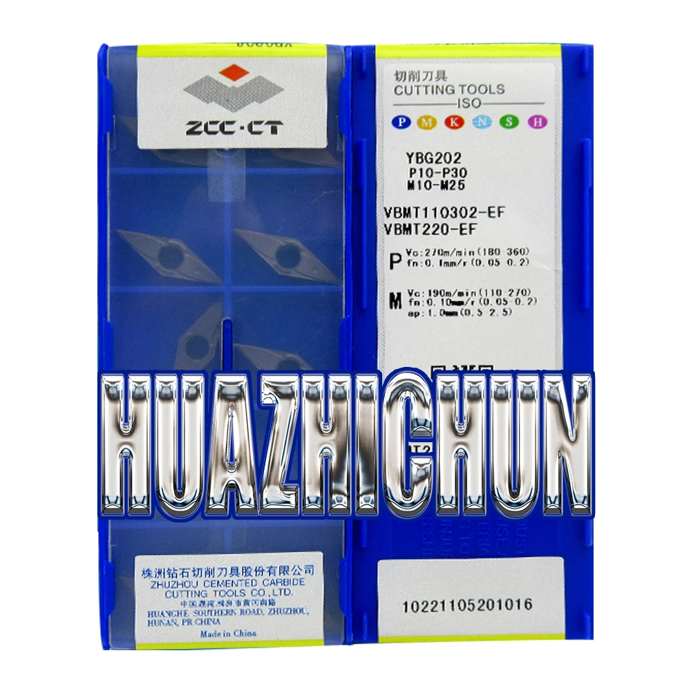 

Твердосплавная вставка HUAZHICHUN YBG202 YBG205 VBMT110302-EF YBM153, качественный токарный станок с ЧПУ, токарный инструмент
