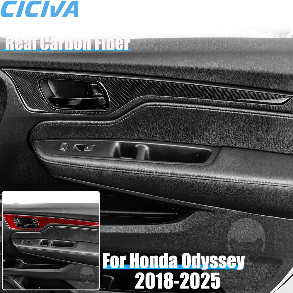 

Real Carbon Fiber Car Accessories Door Panel Set Cover Soft Sticker For Honda Odyssey 2018 2019 2020 2021 2022 2023 2024 2025