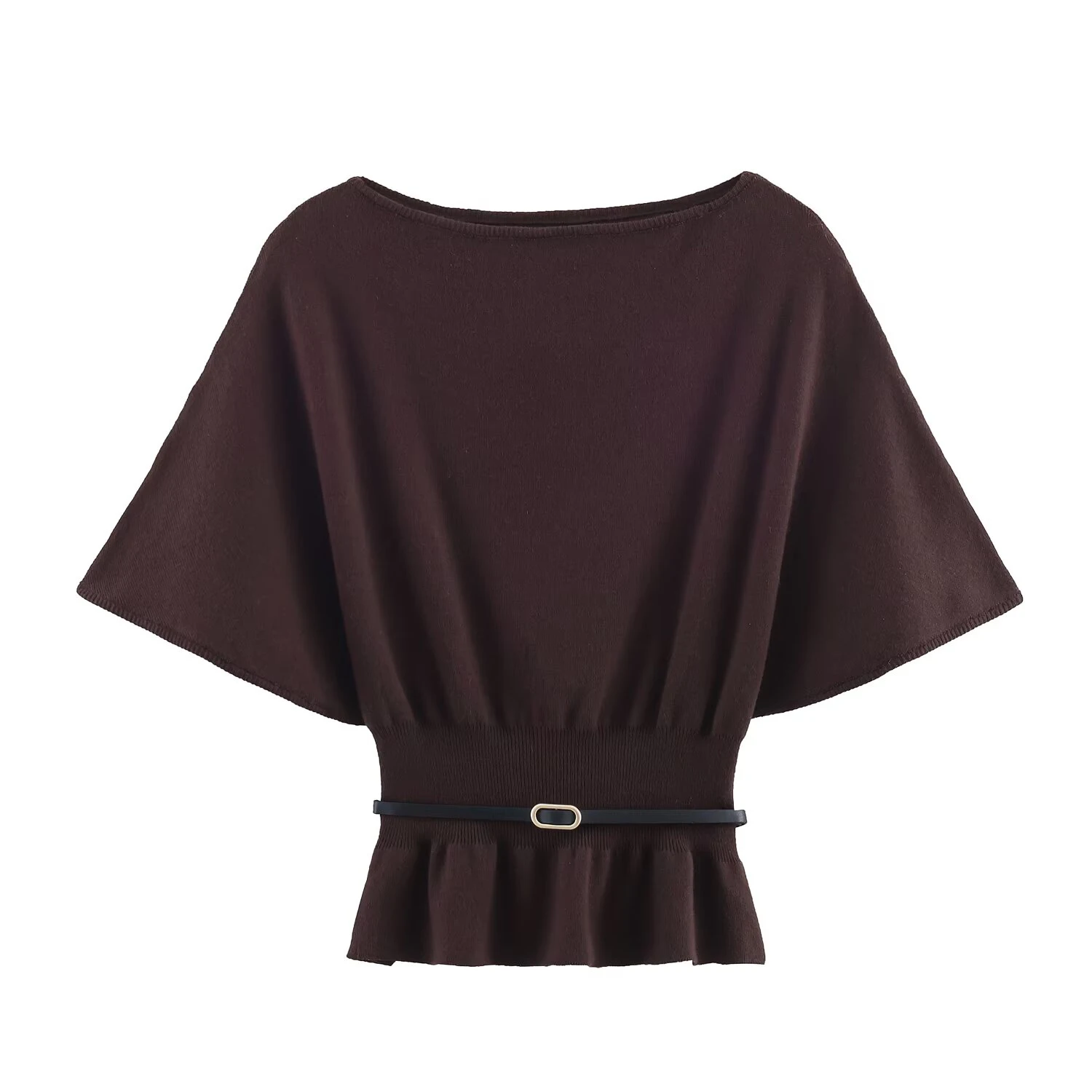 

Autumn new women's clothing 2025 European and American style fashion layered decoration knitted waistband top