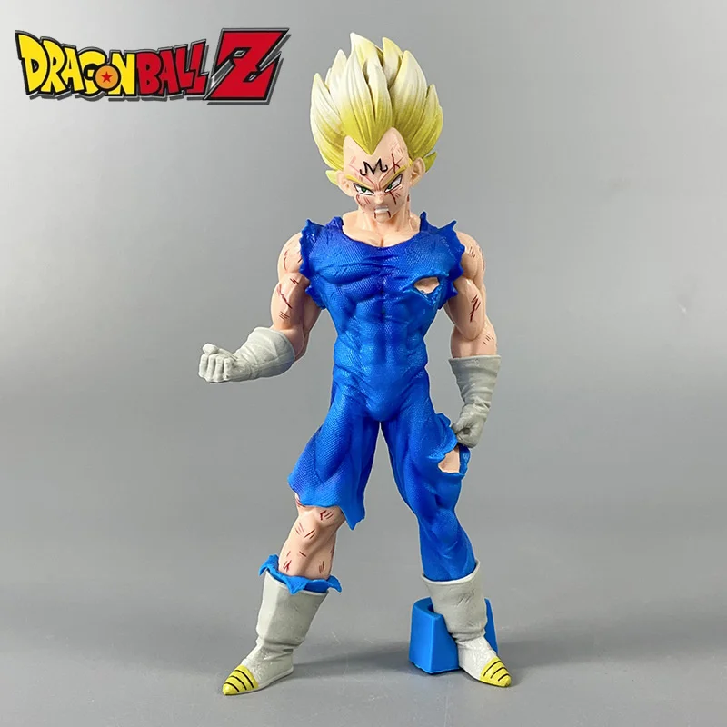 20cm Dragon Ball Figures Majin Vegeta  Battle Damage Anime Figures Vegetagk Sky Pvc Action Model Collection Toys Decoration Gift