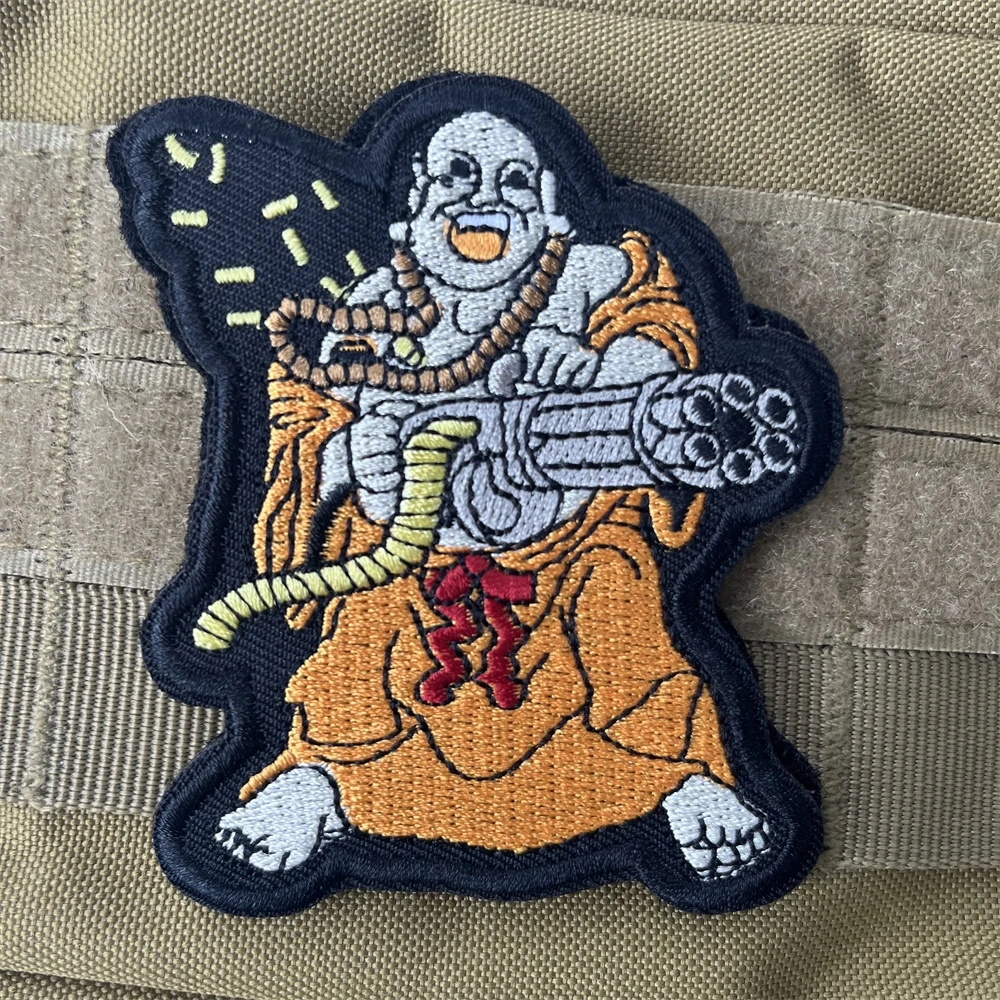 بقع شارة المعنويات لحقيبة الظهر التكتيكية ، السلام كان خيارًا ، خطاف BUDDAH u.sa وملصقات تطريز حلقة #4