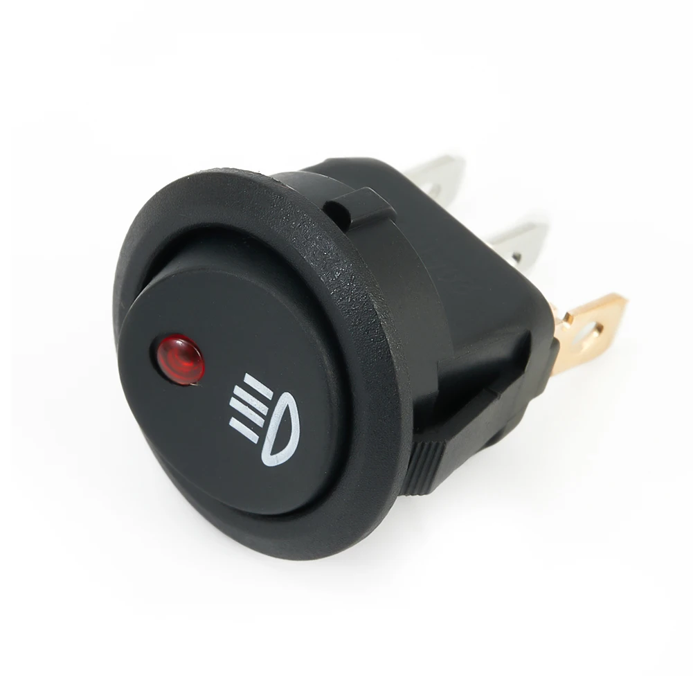 High Quality Material On-OFF Rocker Switch Black Red DC 12V 20A Switch Round 23mm Rocker Switch For Car Van Truck