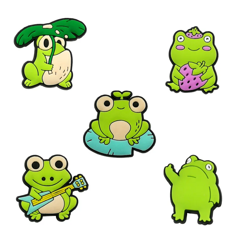 16-100PCS Cute Mischievous Frog Shoe Charms For Sandals,Shoe Decoration Accessories Shoe Pins Great Gift For Men Wom