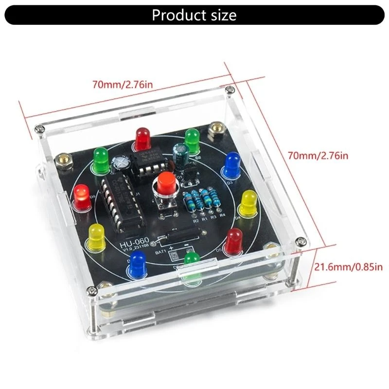 SZ Creative LED Lottery Wheel Kit Build Your Own Fun & Engaging DIY Project for Home Use, Students Teens Home Entertainment