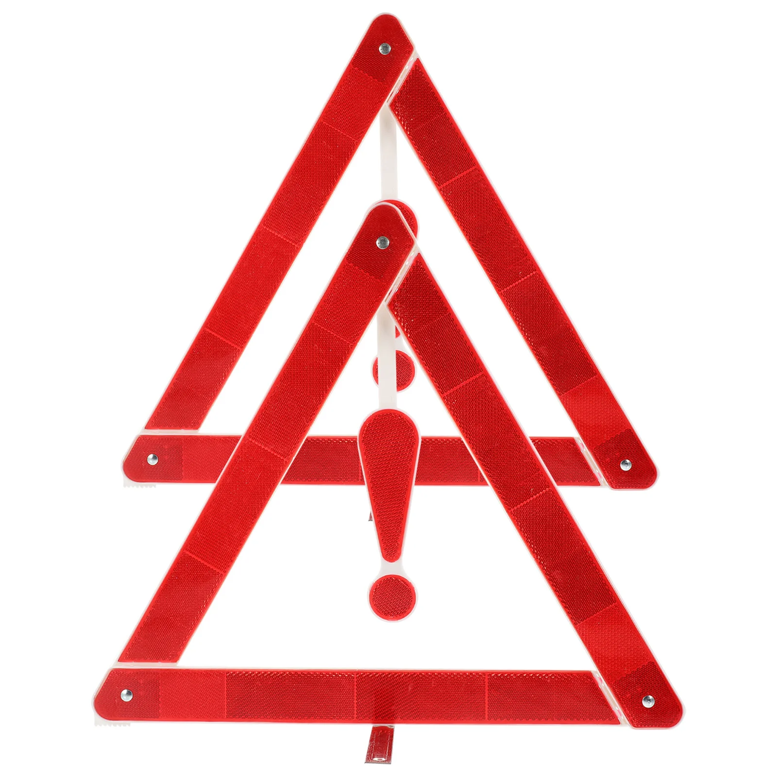 

2Pcs Car Warning Sign Triangle Folding Portable Road Safety Kit Auto Warning Tripod for Vehicle Maintenance Roadside Assistance