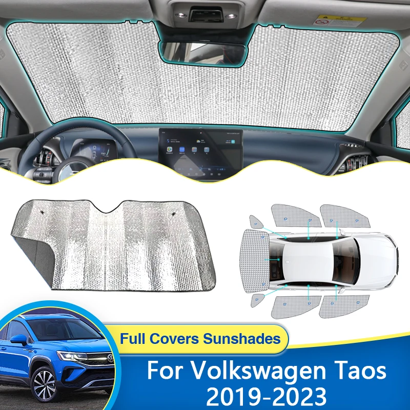 Sun Visor For Volkswagen VW Taos Tharu SUV 2019 2020 2021 2022 2023 Window Sunshade Cover Sunproof Curtain Interior Protection