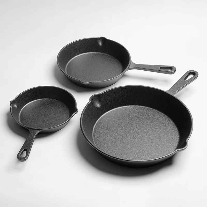 Cast iron pan Uncoated frying Small frying Household non-stick pan Vintage Kitchenware set