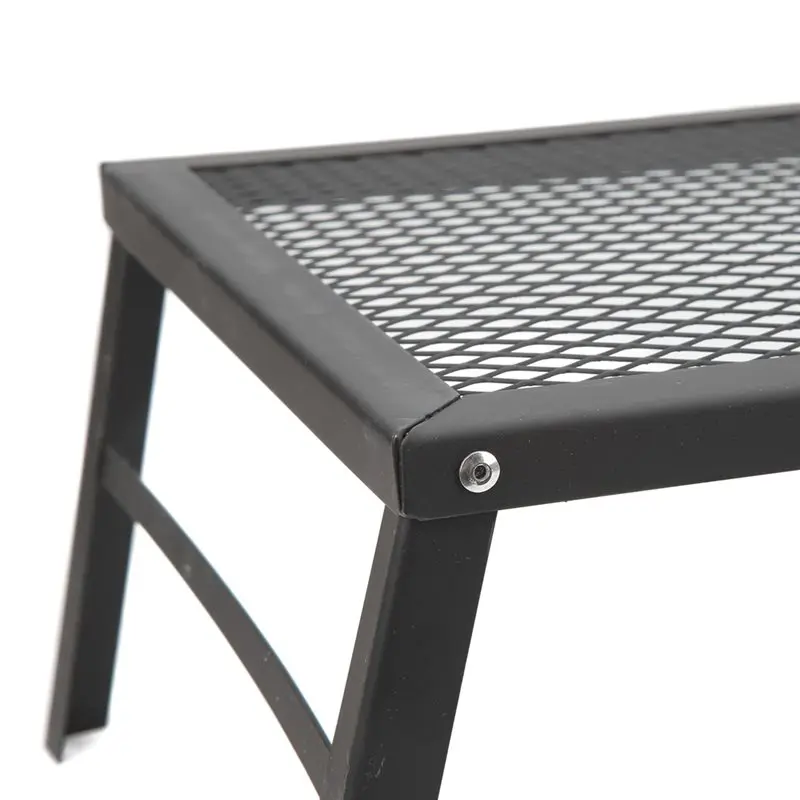 

B11A-Folding Camping Fire Rack For Outdoor Barbecue Heavy Duty Iron Waterproof Portable Cooking Rack For Campfire Grill