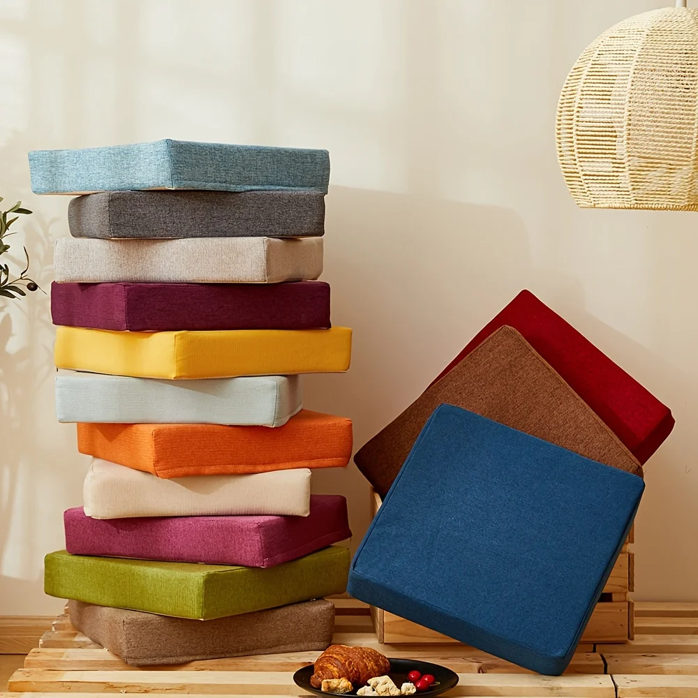 

Блоки подушек из твердой пены высокой плотности — толстая подушка для сиденья для дивана, стула, кровати, оконного сиденья с чехлом из натуральной конопли