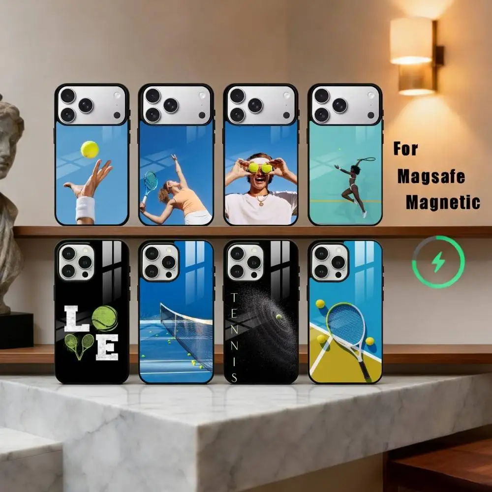 

T-Tennis B-Ball Sport Phone Case For iPhone17,16,15,14,13,12,11 Plus,Pro Max Magnetic For Magsafe Wireless Charging