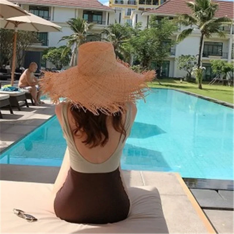 

New Color Matching One-piece Swimsuit Women Japanese and Korean Ins Style Simple Sexy High Waist Bikini