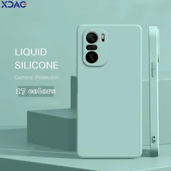 Original Candy Color Case Cover for Xiaomi Poco F3 GT 5G Soft Square Liquid Silicone Back Shockproof Fundas Carcasas Accessories