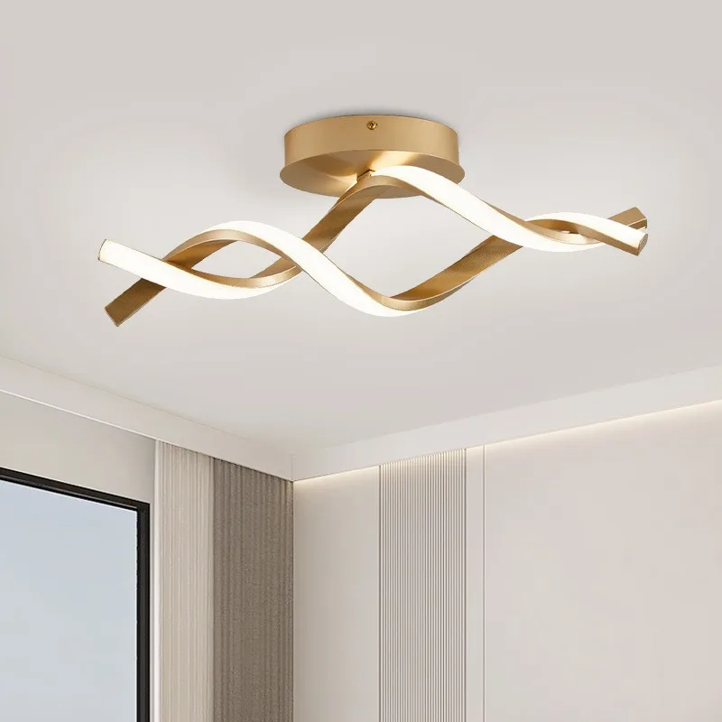 Modern Creative Luxury Iron Stepless Dimmable LED Ceiling Light Living Room Bedroom Home Decor Novelty New Energy Saving