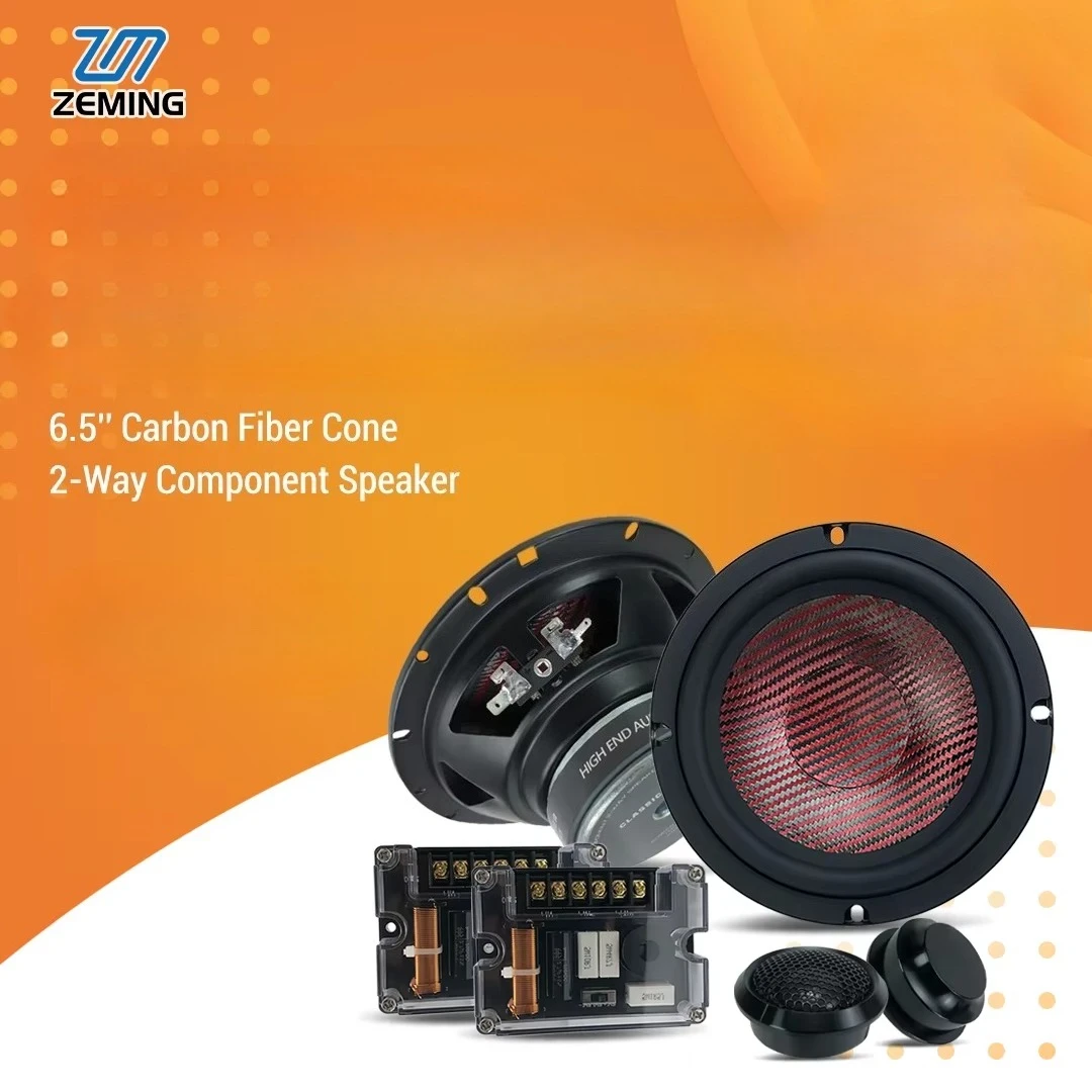 high quality 4OHM 2-Way Premium Component 25mm Pure Copper Car Speaker Set 6.5 Inch 160 Watt Car Audio Component Speaker