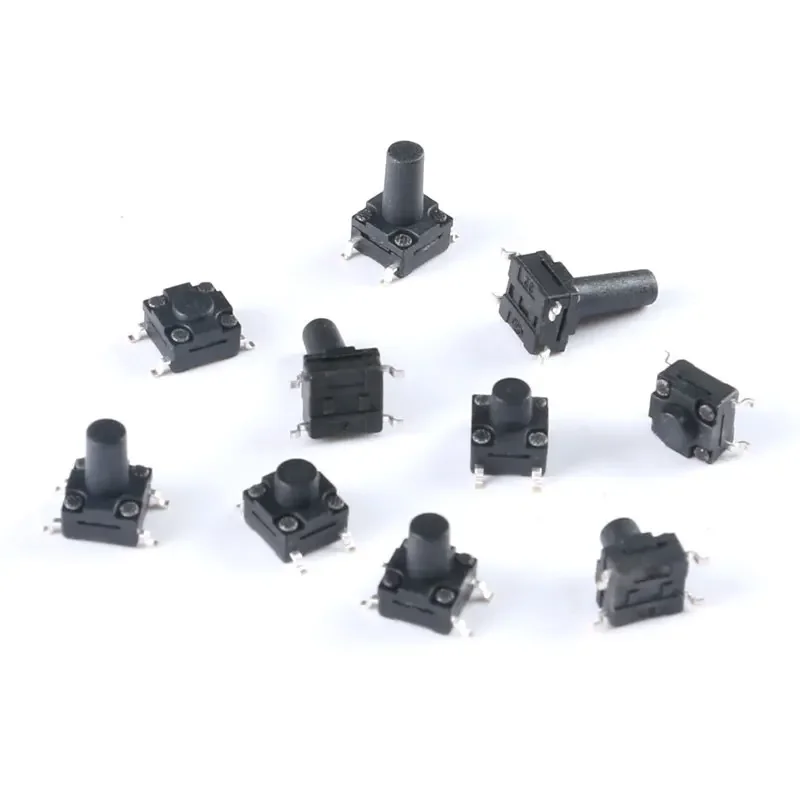 10Piece Tact Switch 6*6*4.3/5/6/7/8/9/10/11/12 Patch Waterproof and Dustproof Micro Switch