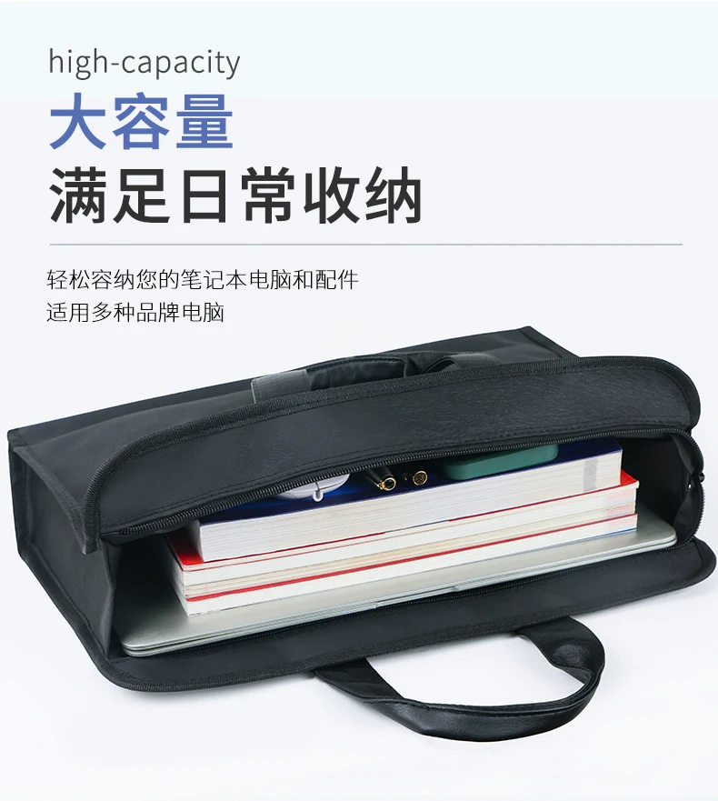 HUAJIE 1PCS A3 กระเป๋าเอกสารผ้า Oxford – กระเป๋ากันน้ําความจุขนาดใหญ่สําหรับแล็ปท็อปขนาด 16 นิ้ว, iPad, ท่องเที่ยวและธุรกิจ